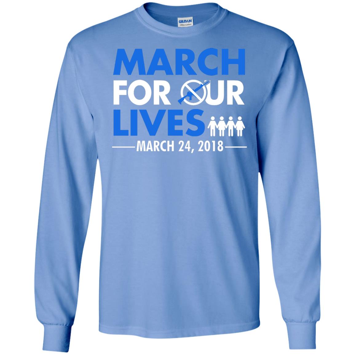 March For Our Lives March 24 2018 Gun Control T-shirt Carolina Blue