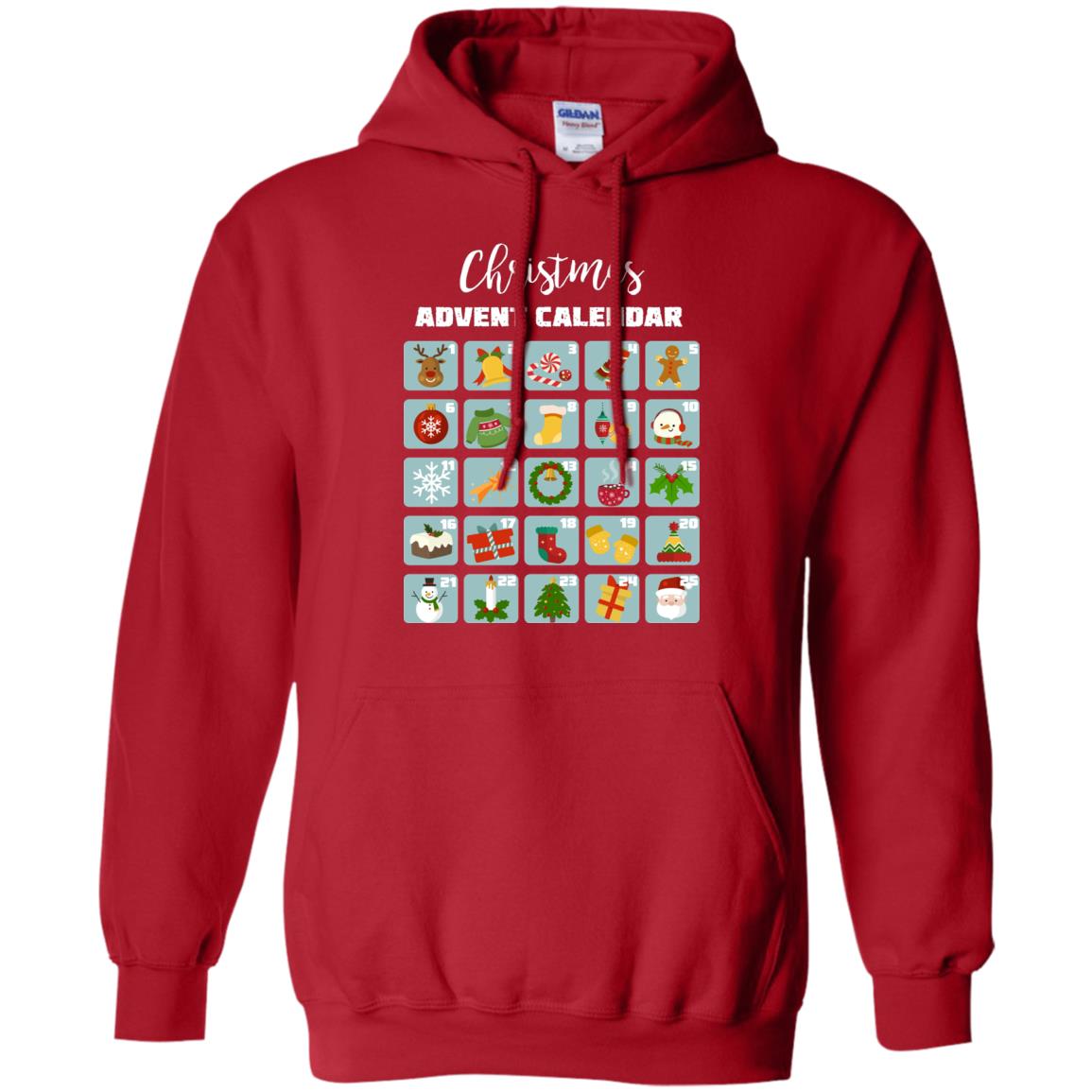 Christmas Calendar December 2018 Gift Shirt Red