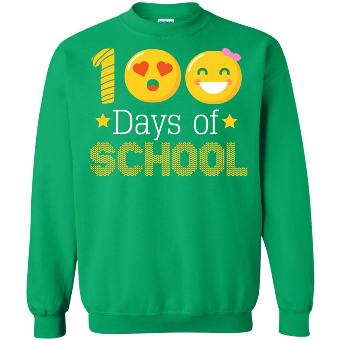 100 Days Of School T-shirt Emoji Shirt Irish Green