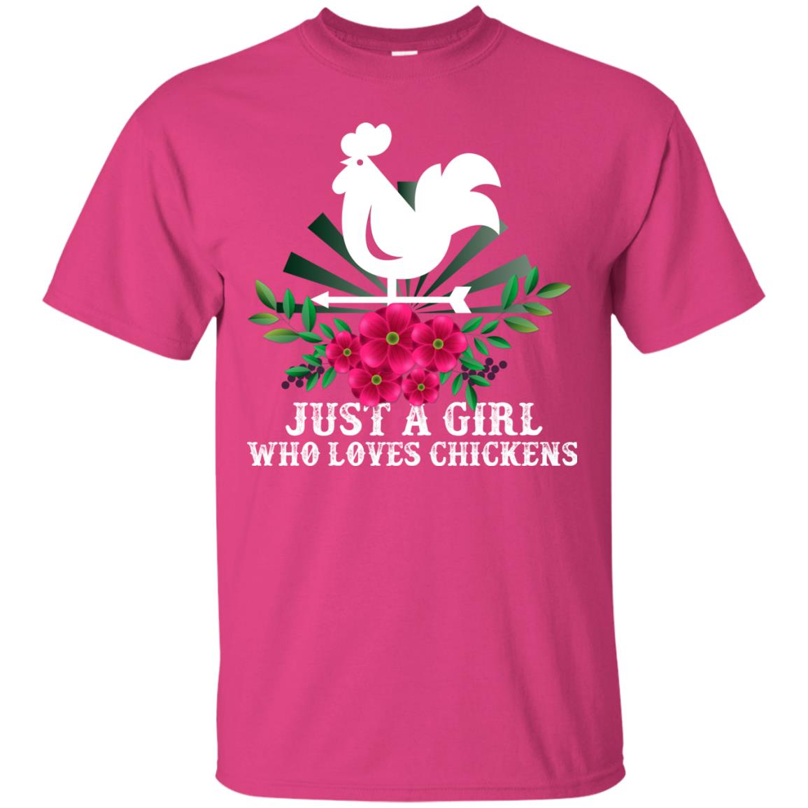 Just A Girl Who Loves Chickens Best Gift Chicken Shirt For Girls Heliconia