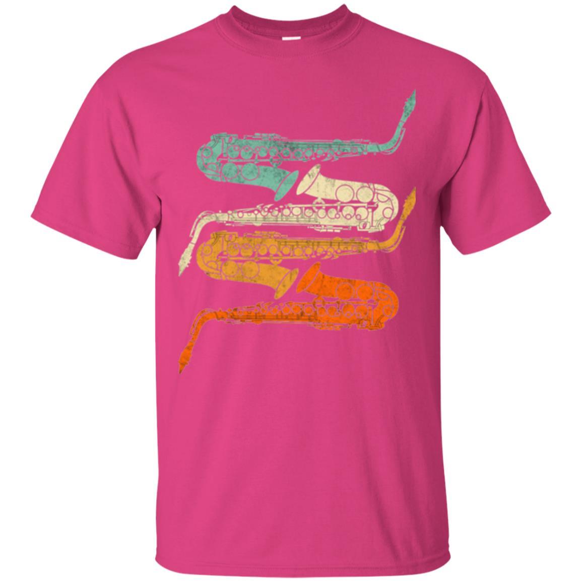 Saxophonist T-shirt Vintage Retro 70s Saxophone Heliconia