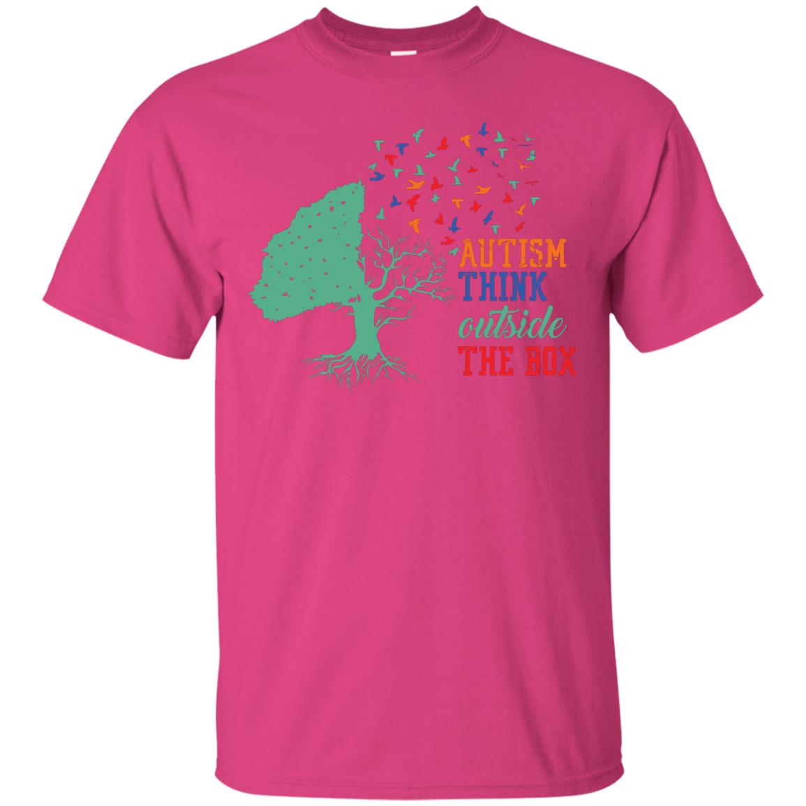 Autism Think Outside The Box Autism Awearness T-shirt Heliconia