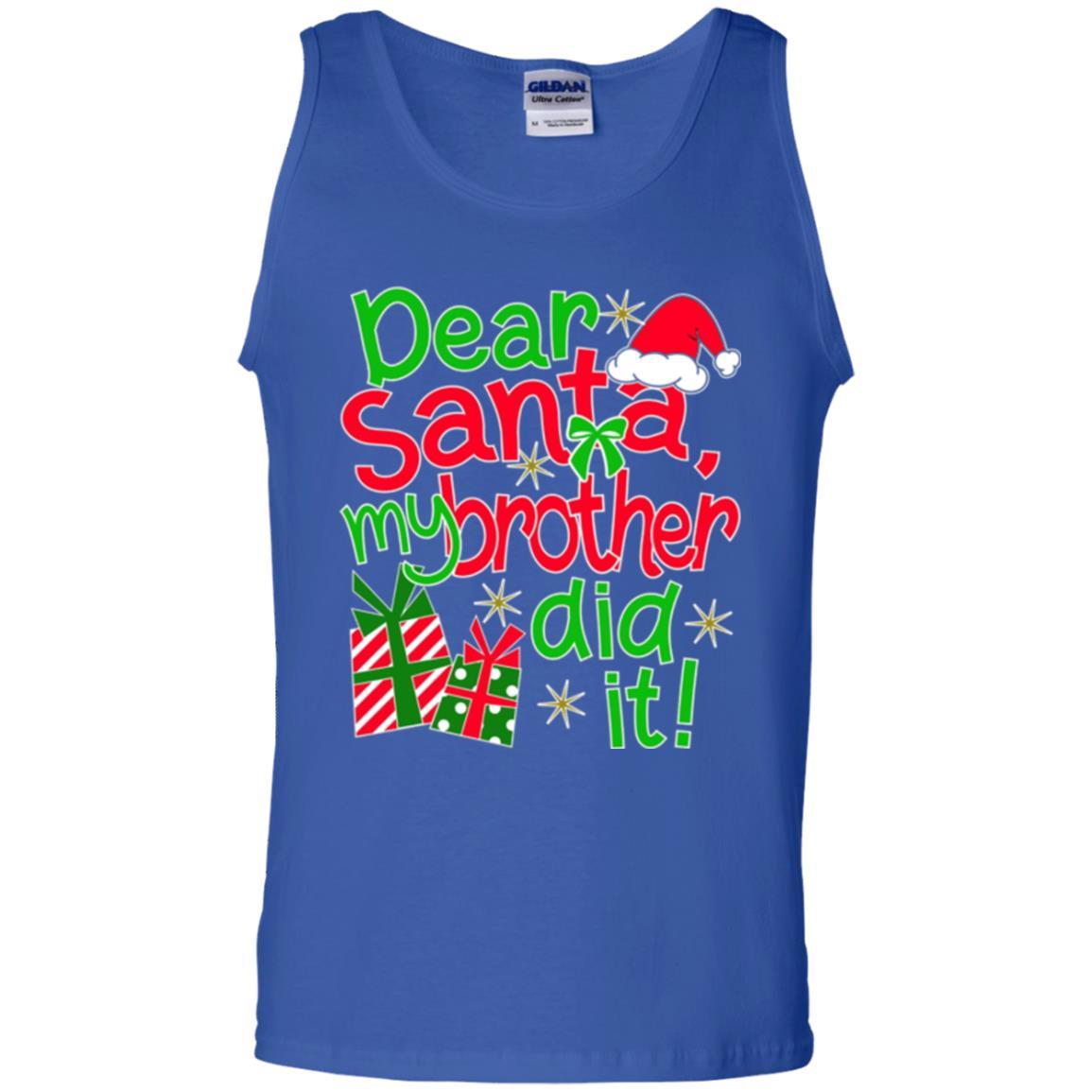 Family Christmas T-shirt Dear Santa My Brother Did It Royal