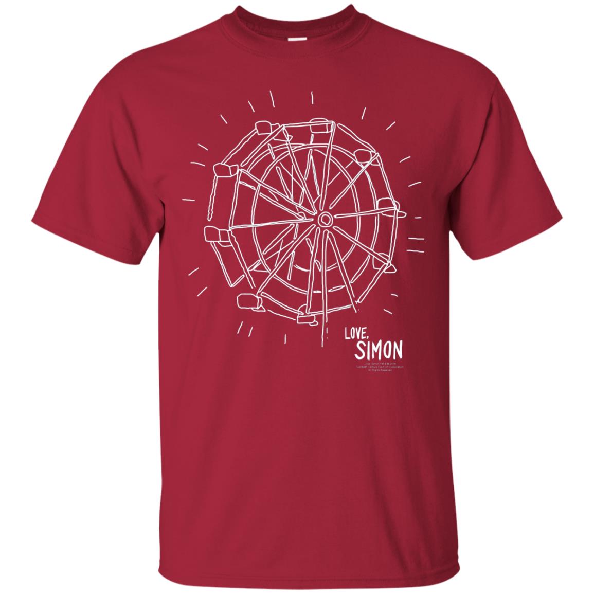 Love Simon Ferris Wheel Doodle Shirt Cardinal