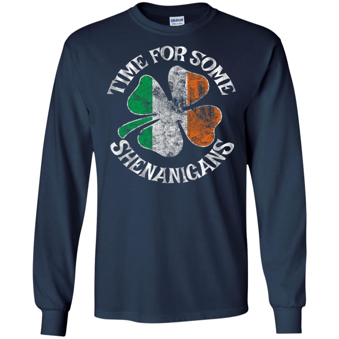 Time For Some Shenanigans St. Patrick_s Day T-shirt Navy