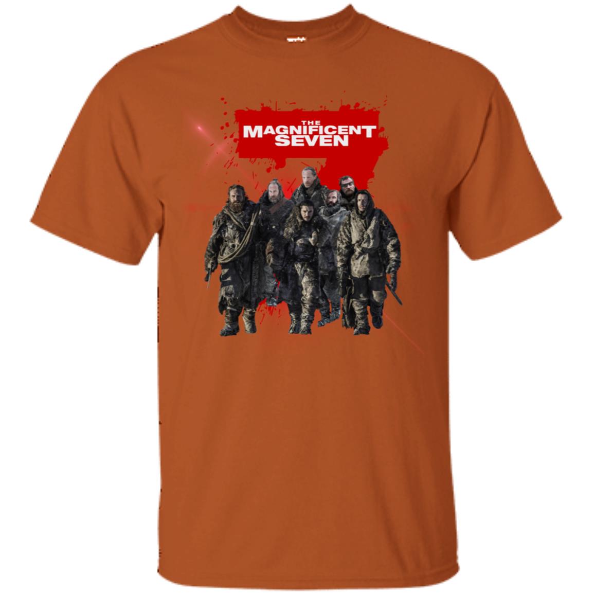 The Magnificent Seven Game Of Thrones Version T-shirt Texas Orange