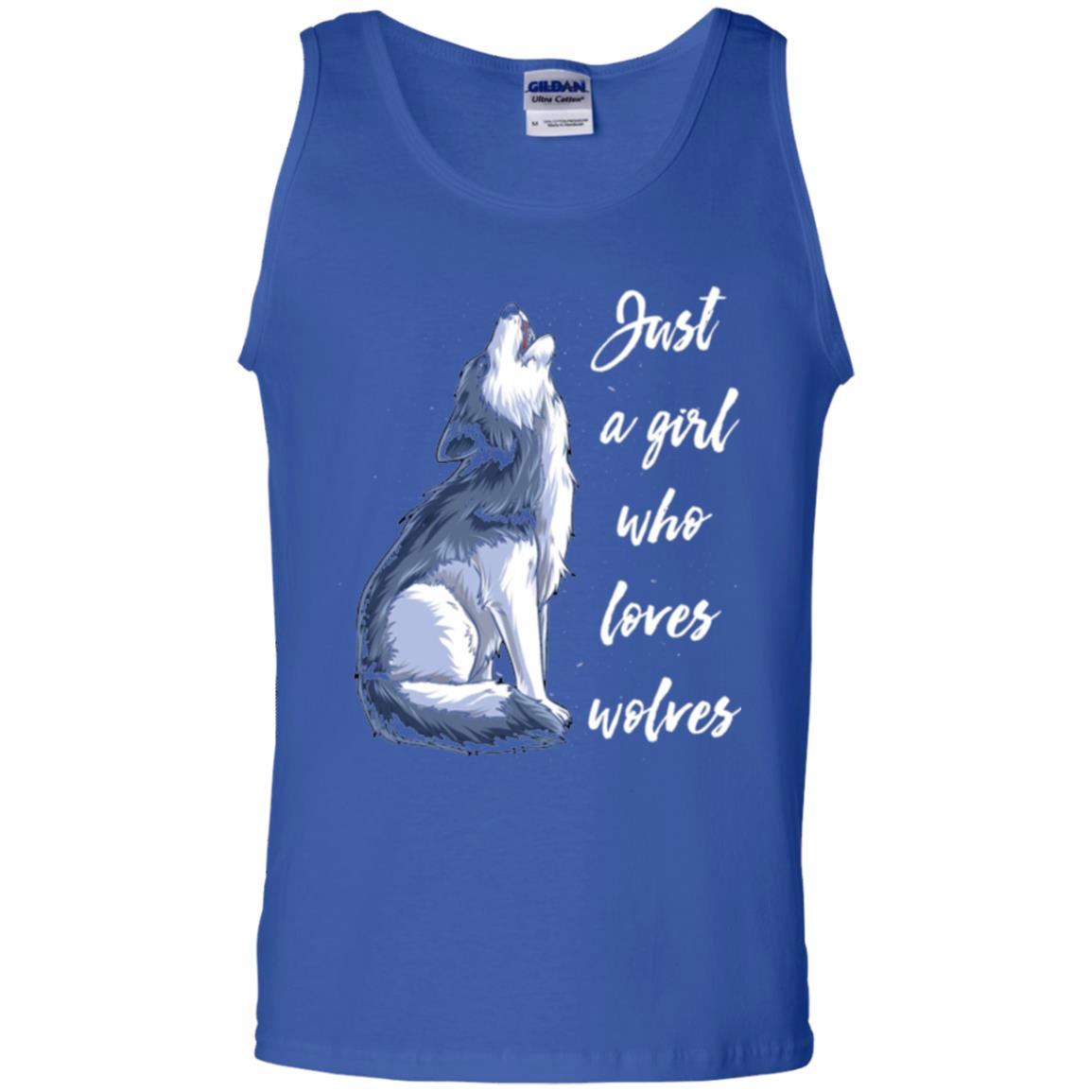 Wolves Lovers T-shirt Just A Girl Who Loves Wolves Royal