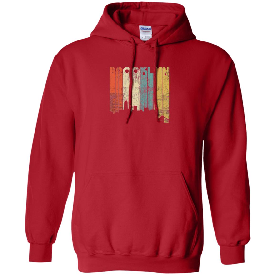 Brooklyn City New York State Vintage T-shirt Red