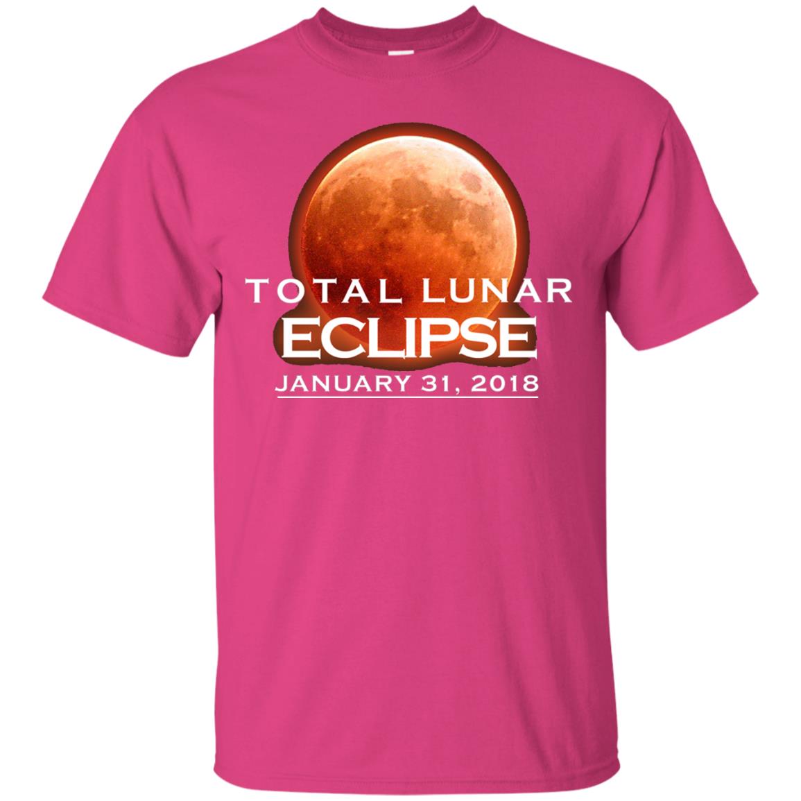 Lunar Eclipse T-shirt January 31, 2018 Graphic T-shirt Heliconia