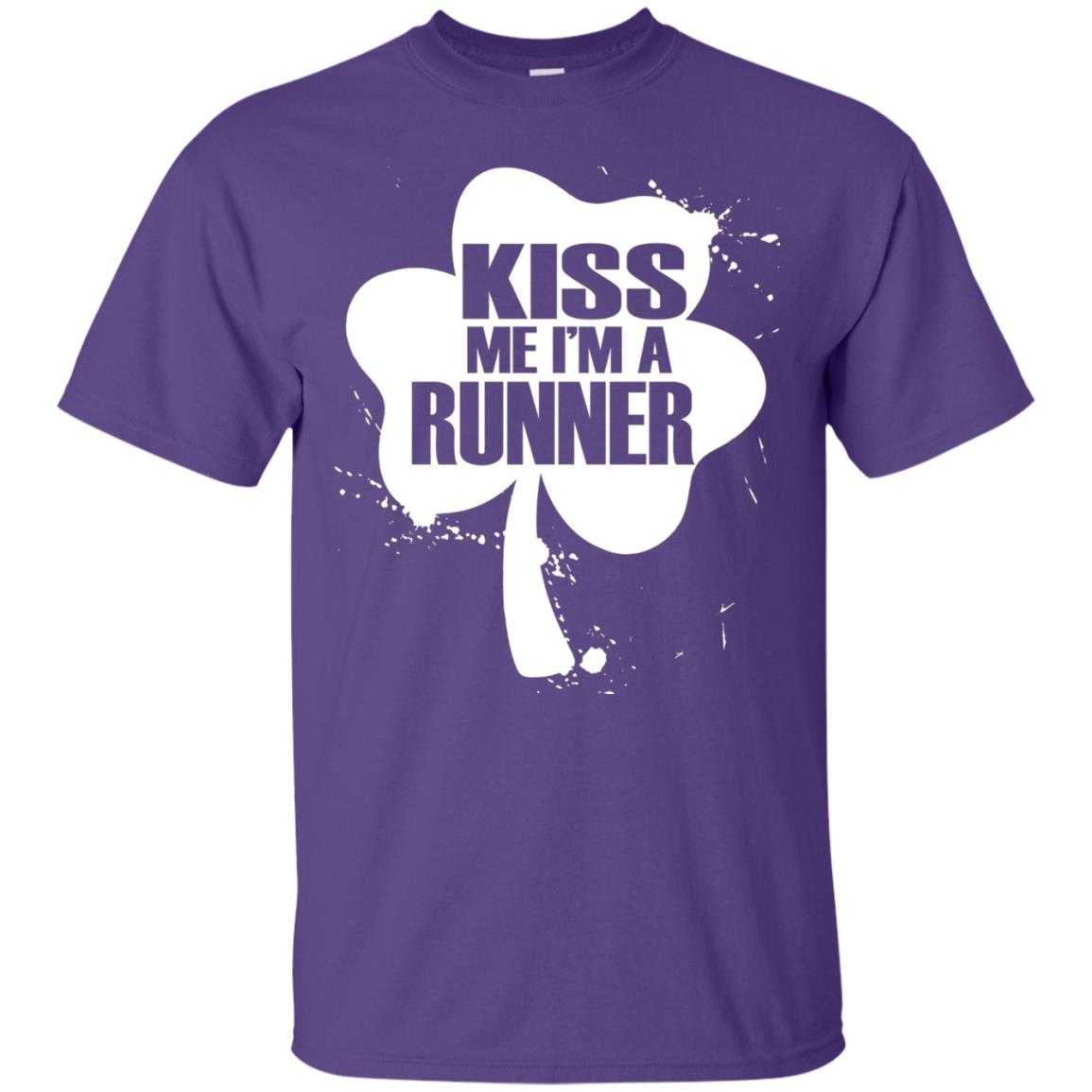 Kiss Me I_m Runner St. Patrick_s Day T-shirt Purple