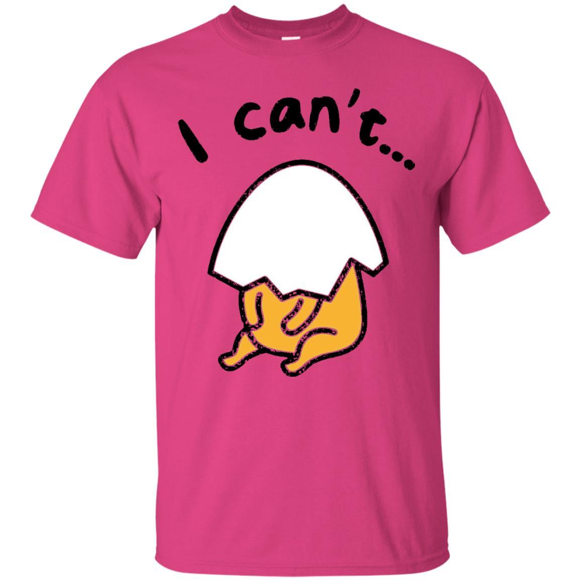 Film T-shirt Gudetama Lazy Egg I Can't Heliconia