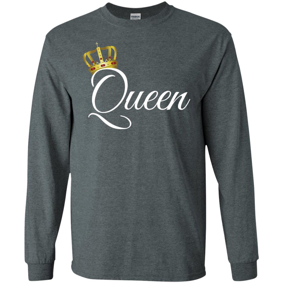 King And Queen T-shirt Matching Couple Outfits Dark Heather