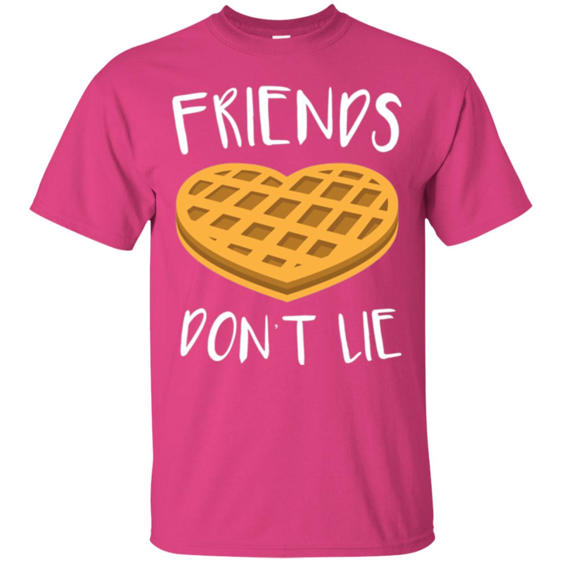 Funny Waffle T-shirt Friends Don_t Lie Heliconia