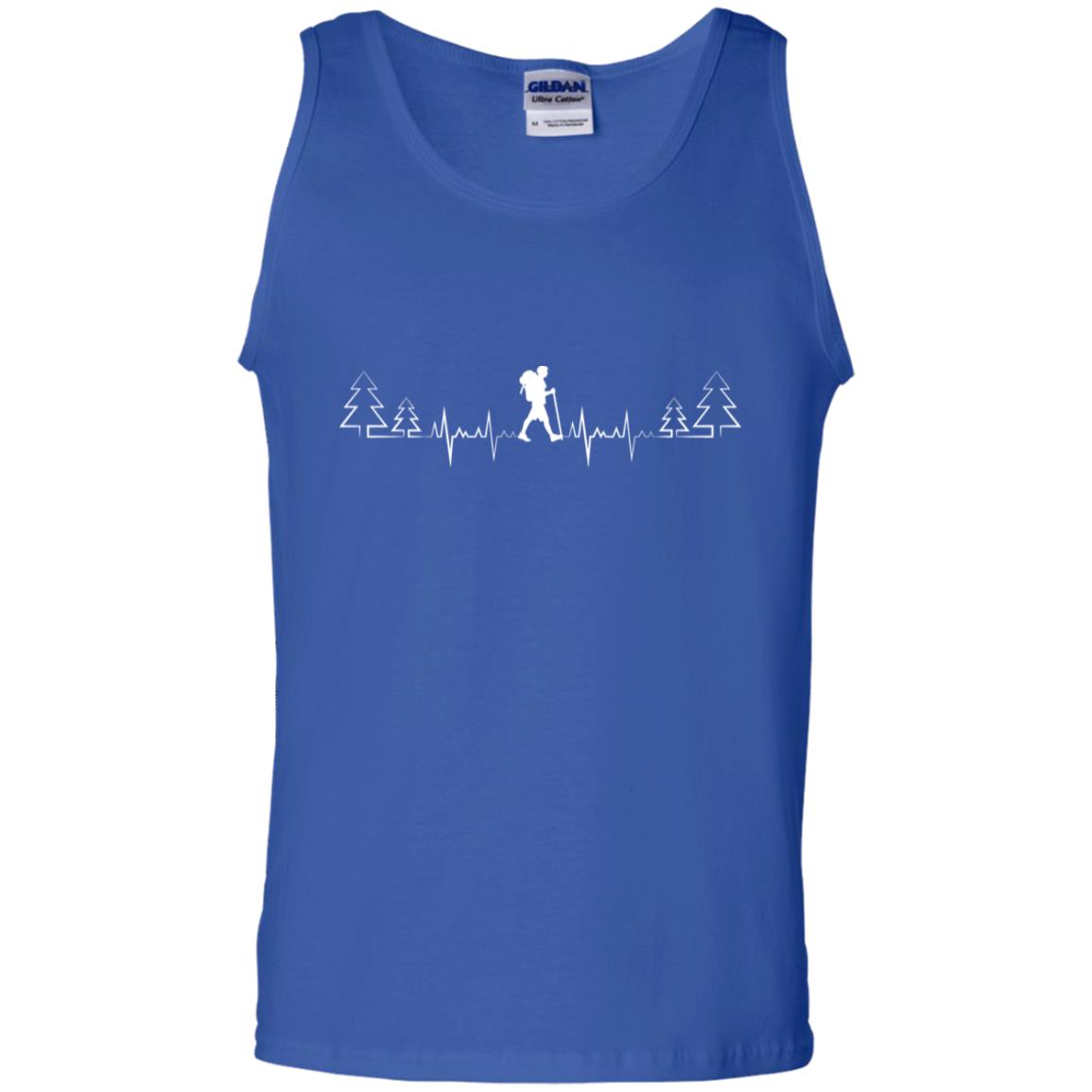 Heart Beat Hiking Lovers Shirt Royal