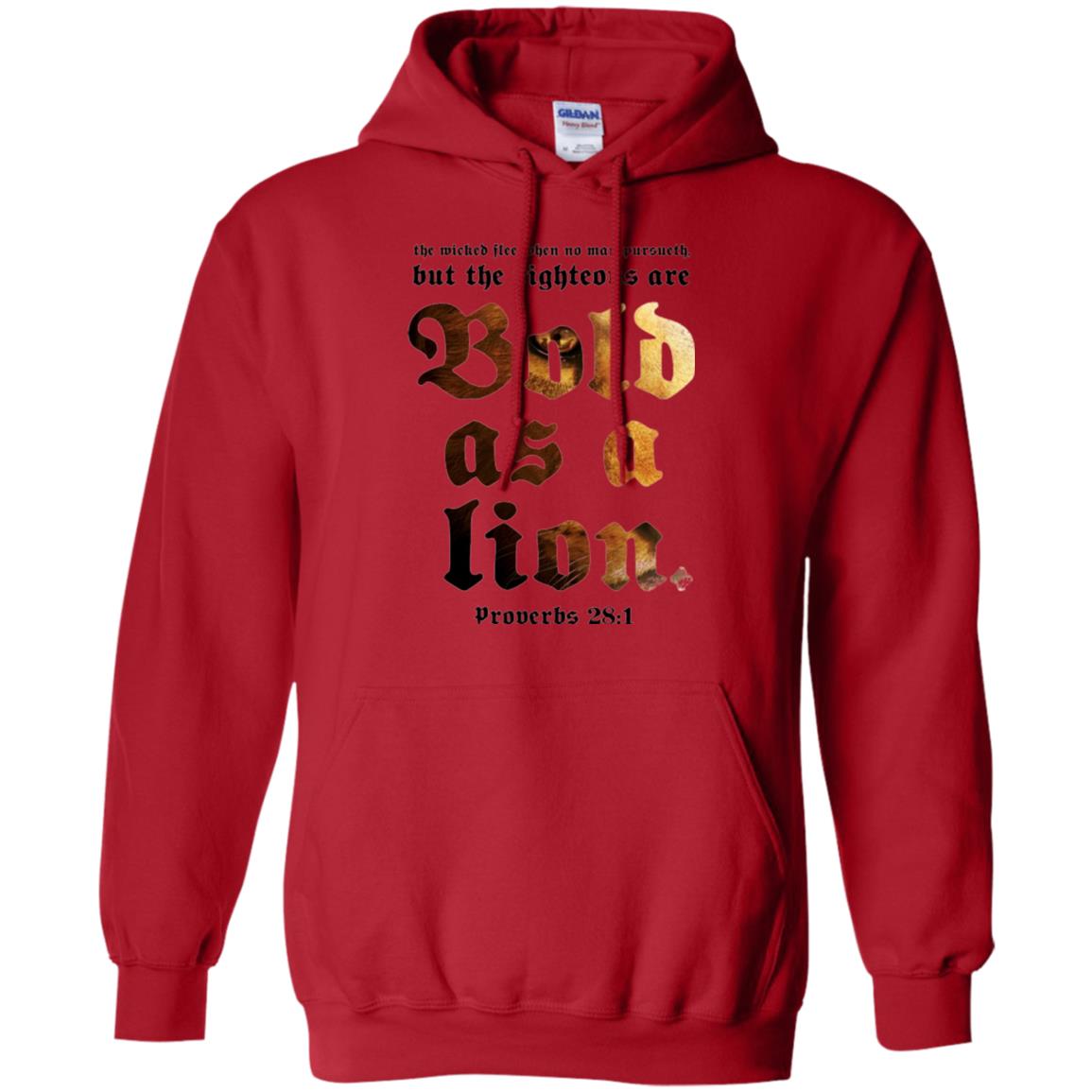 Christian T-shirt Bold As A Lion Red