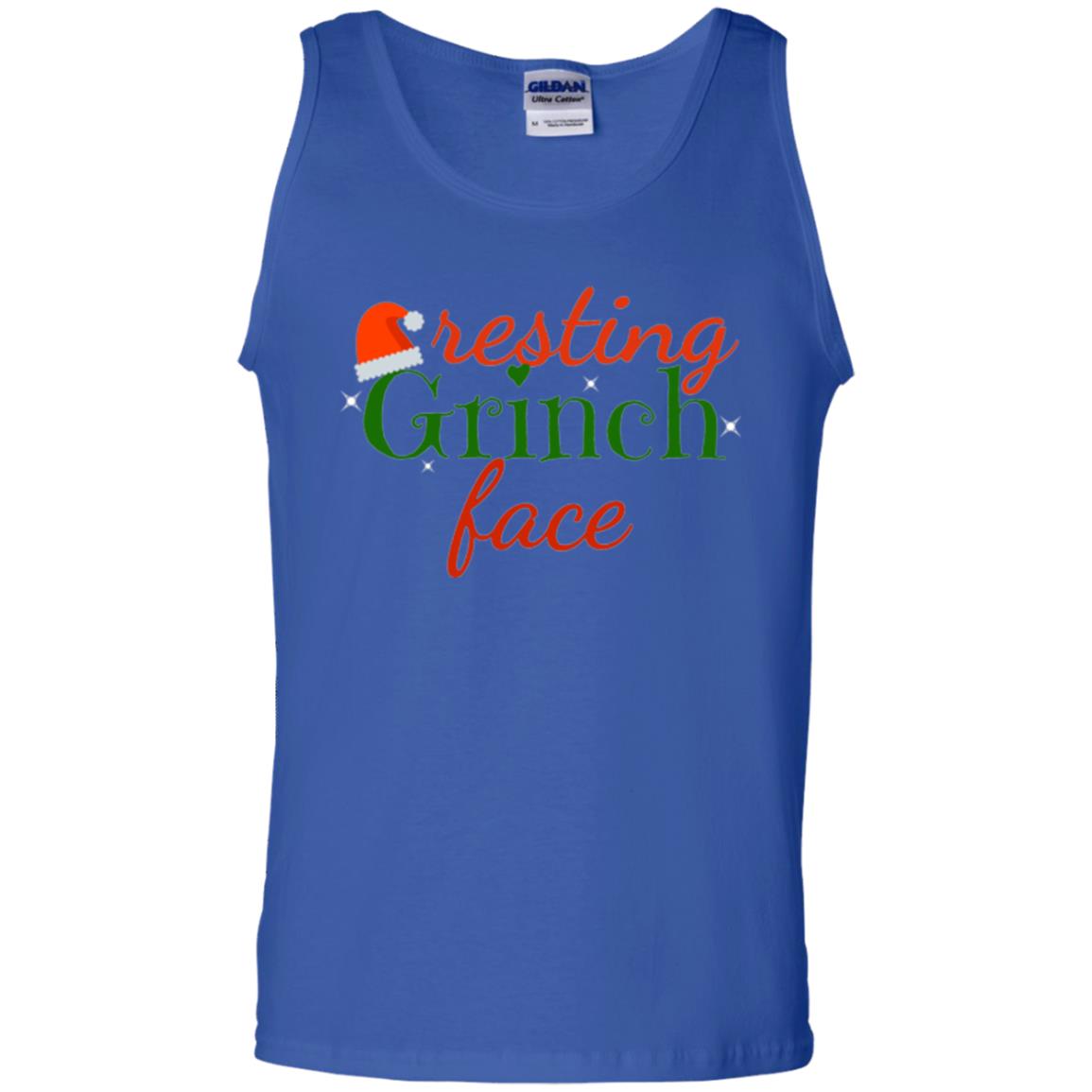 Funny Christmas T-shirt Resting Grinch Face Royal