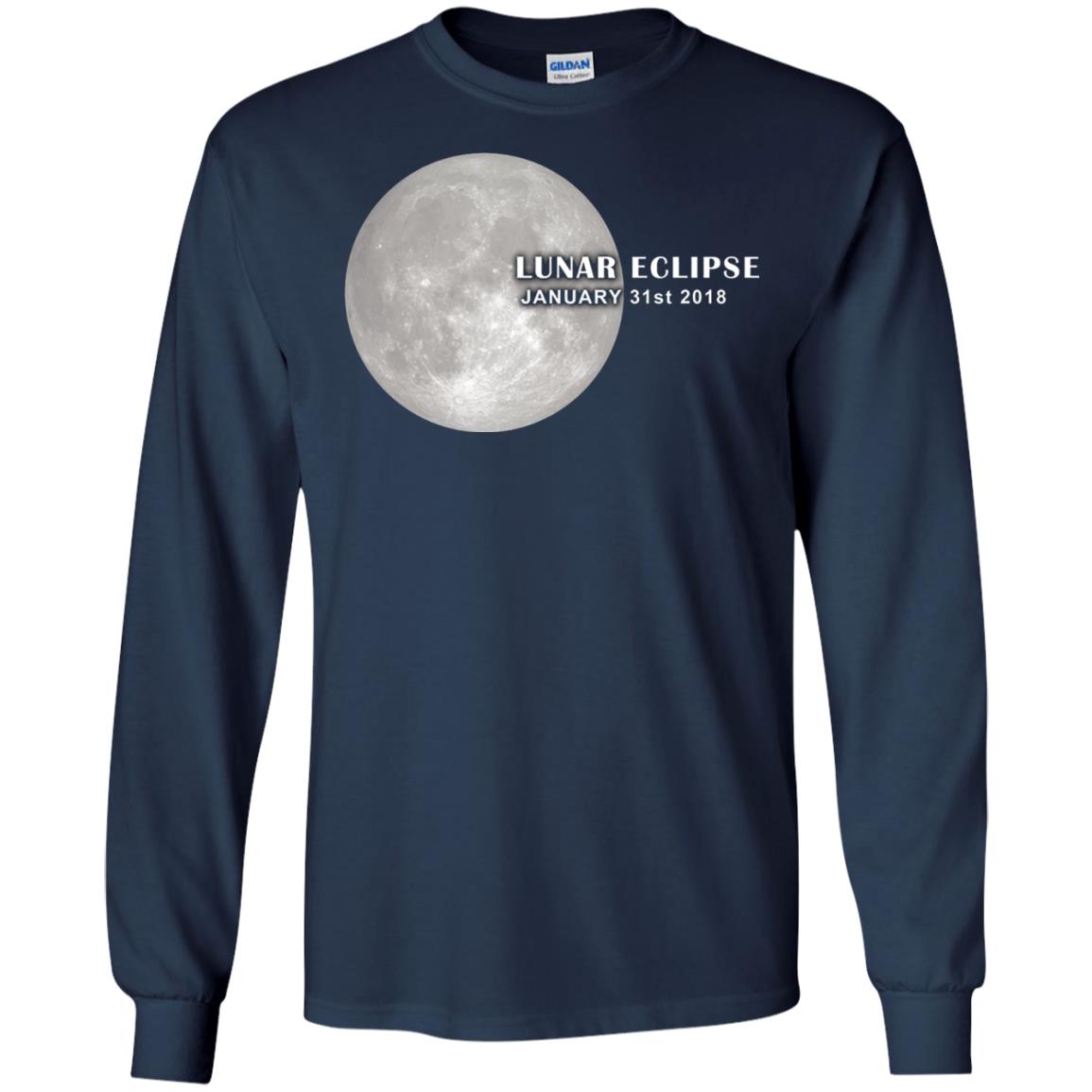 Eclipse January 31st 2018 Total Lunar Eclipse Shirts Navy