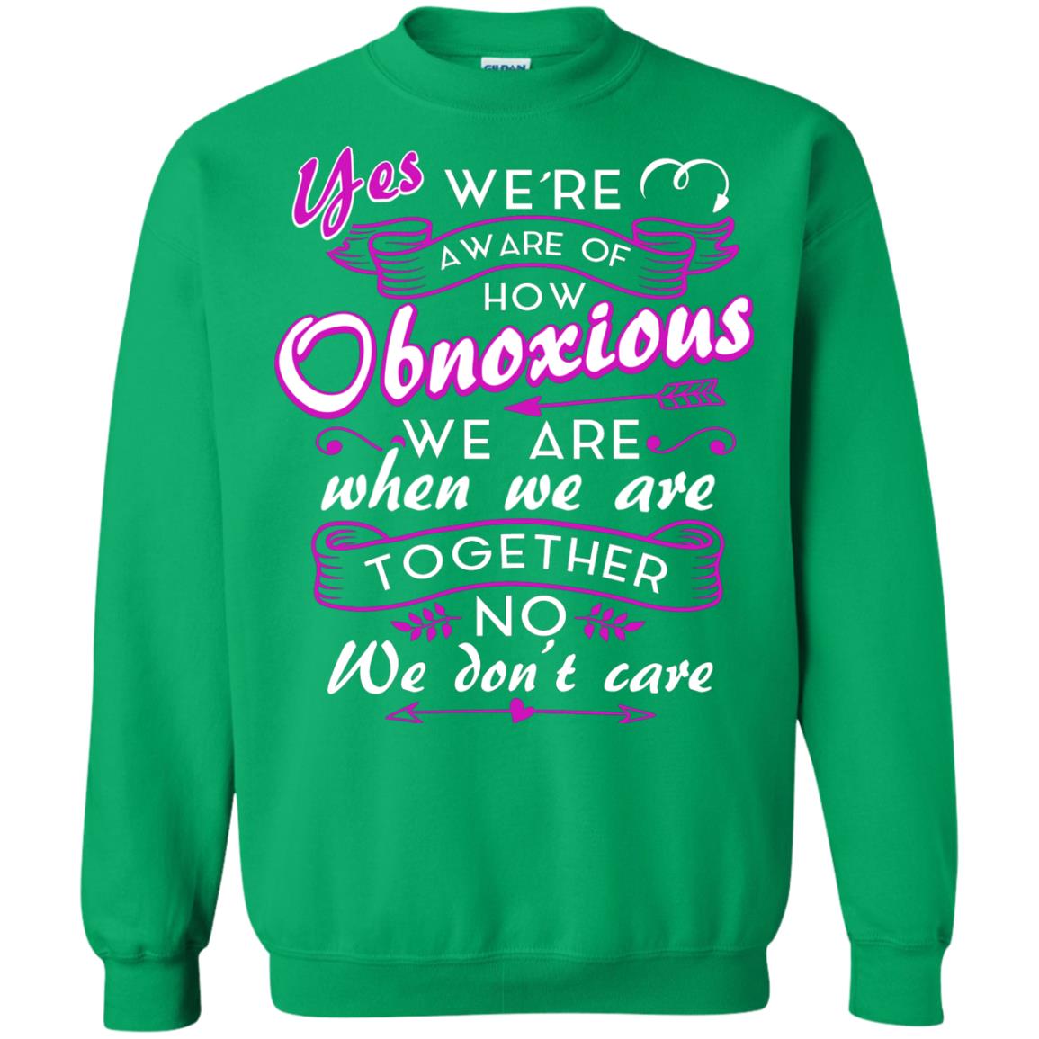Yes We_re Aware Of How Obnoxious Funny Friendship T-shirt Irish Green