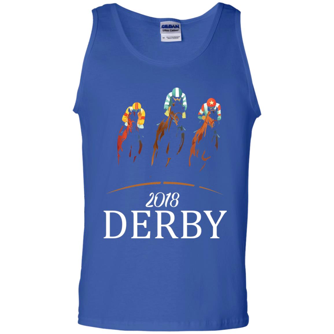Derby 2018 Jockey Horse Racing T-shirt Royal
