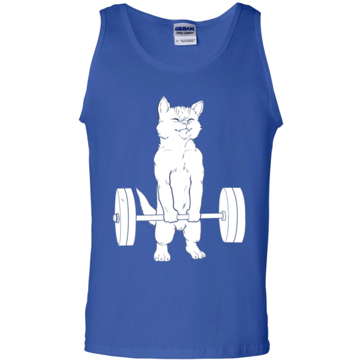 Gymming Lovers T-shirt Cat Deadlift Powerlifting Royal