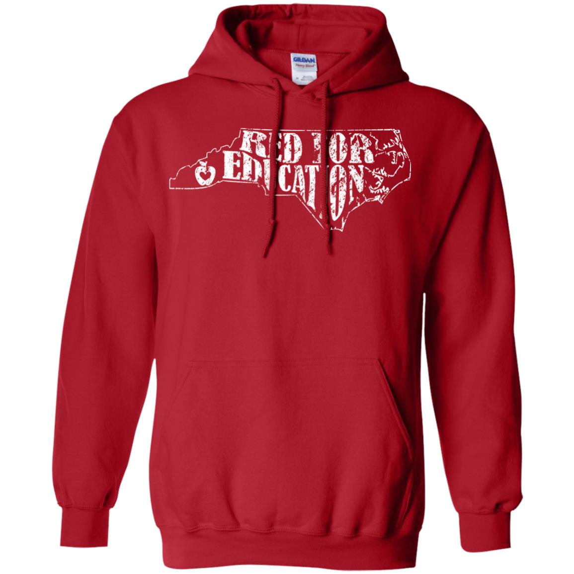 Distressed North Carolina Nc Red For Educator Shirt Red