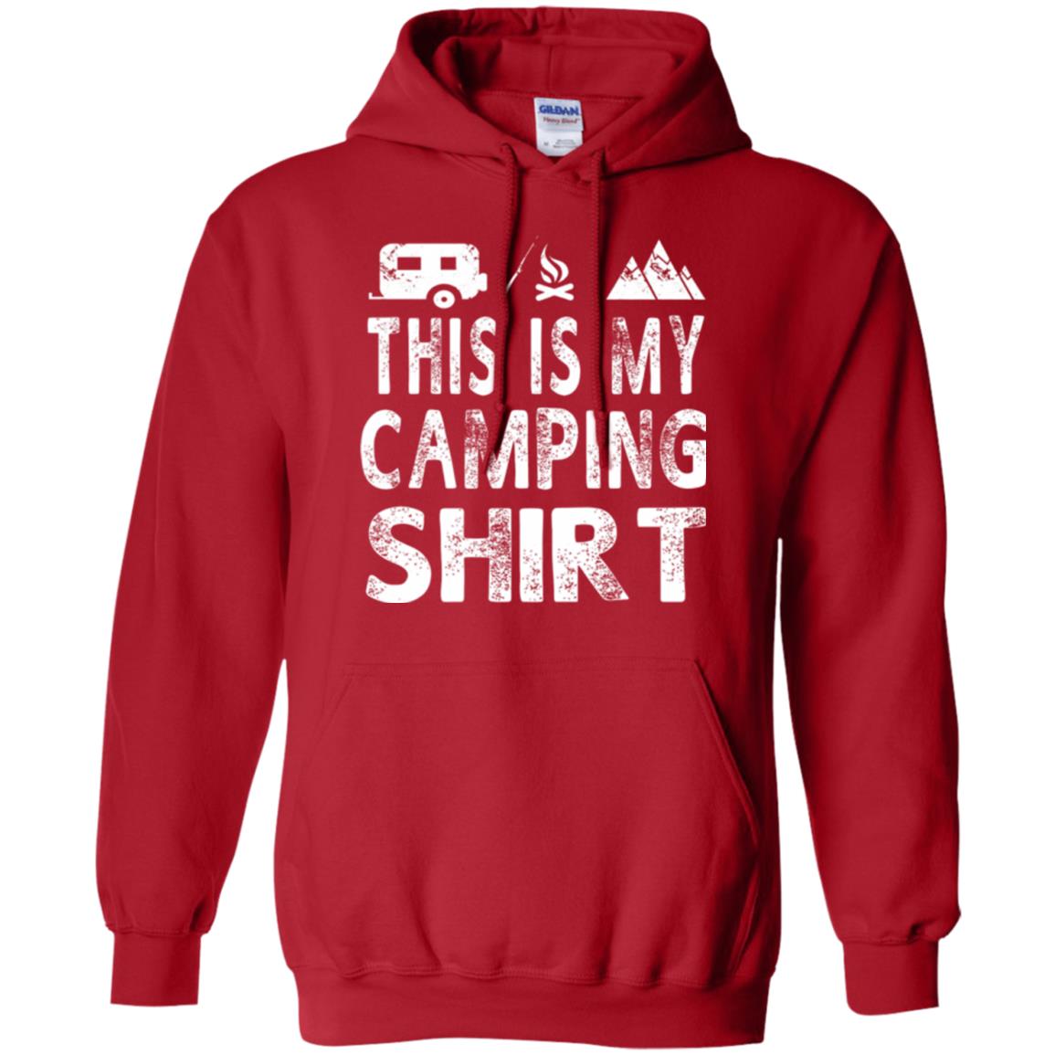 Funny Camper Gift T-shirt This Is My Camping Shirt Red