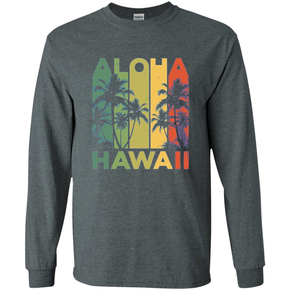 Vintage Hawaiian Islands Tee Hawaii Aloha State T-shirt Dark Heather