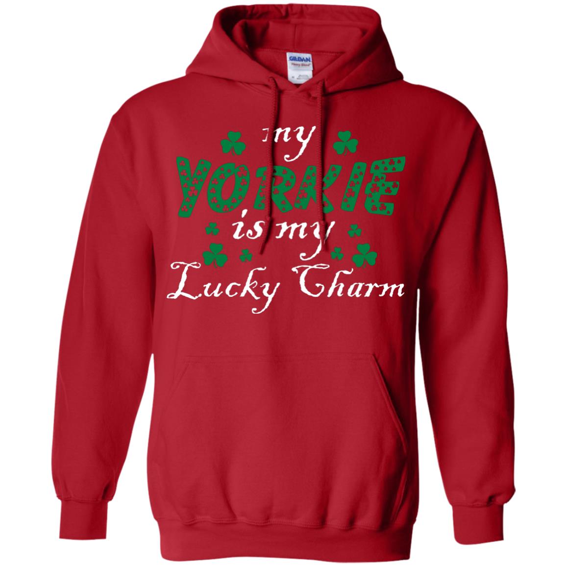 My Yorkie Is My Lucky Charm Saint Patrick's Day Shirt For Yorkie Lover Red