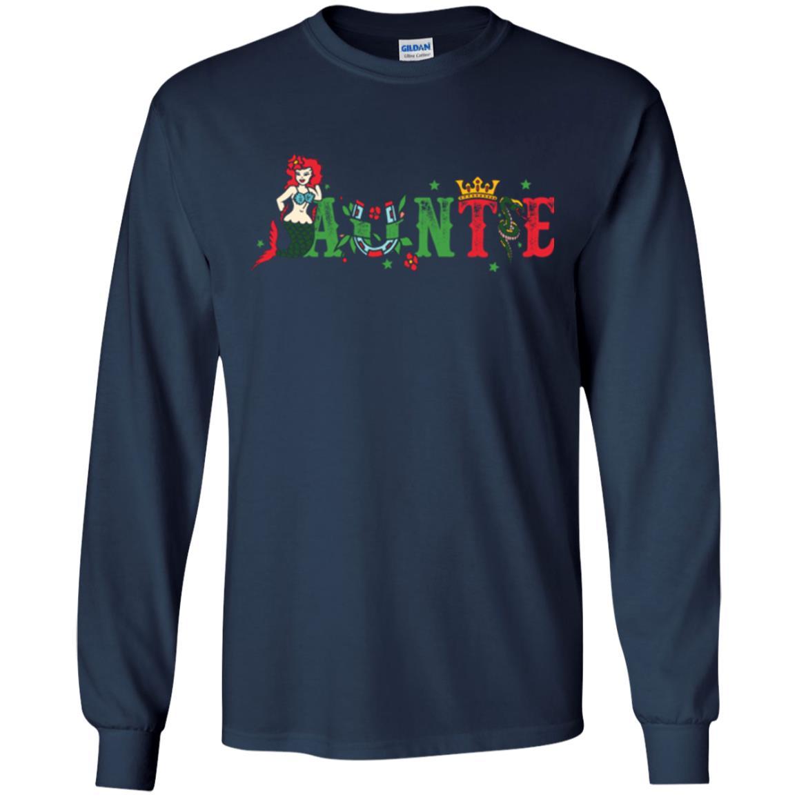 Aunt T-shirt Mermaid Auntie T-shirt Navy