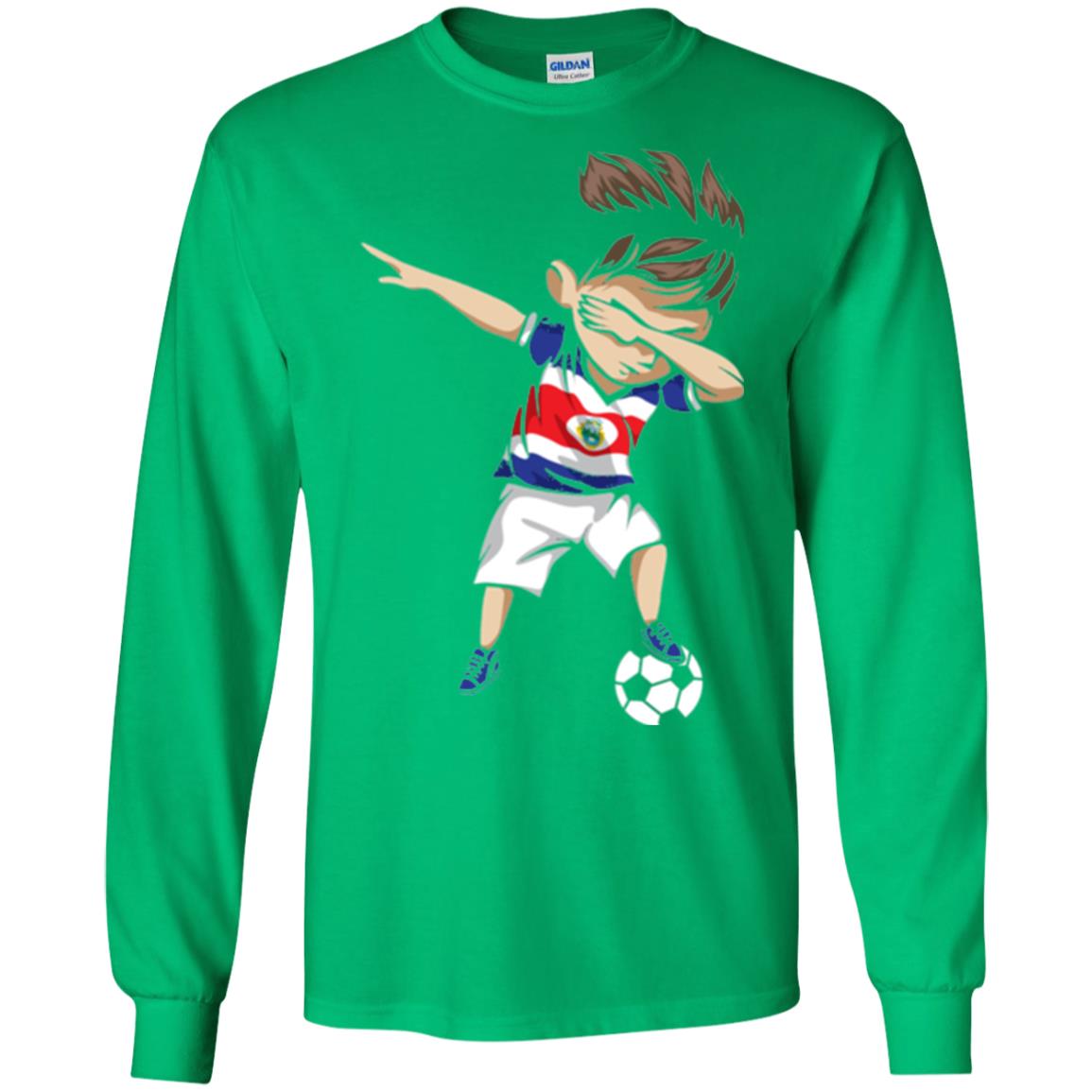 Dabbing Soccer Boy Costa Rica Jersey Football Shirt Irish Green