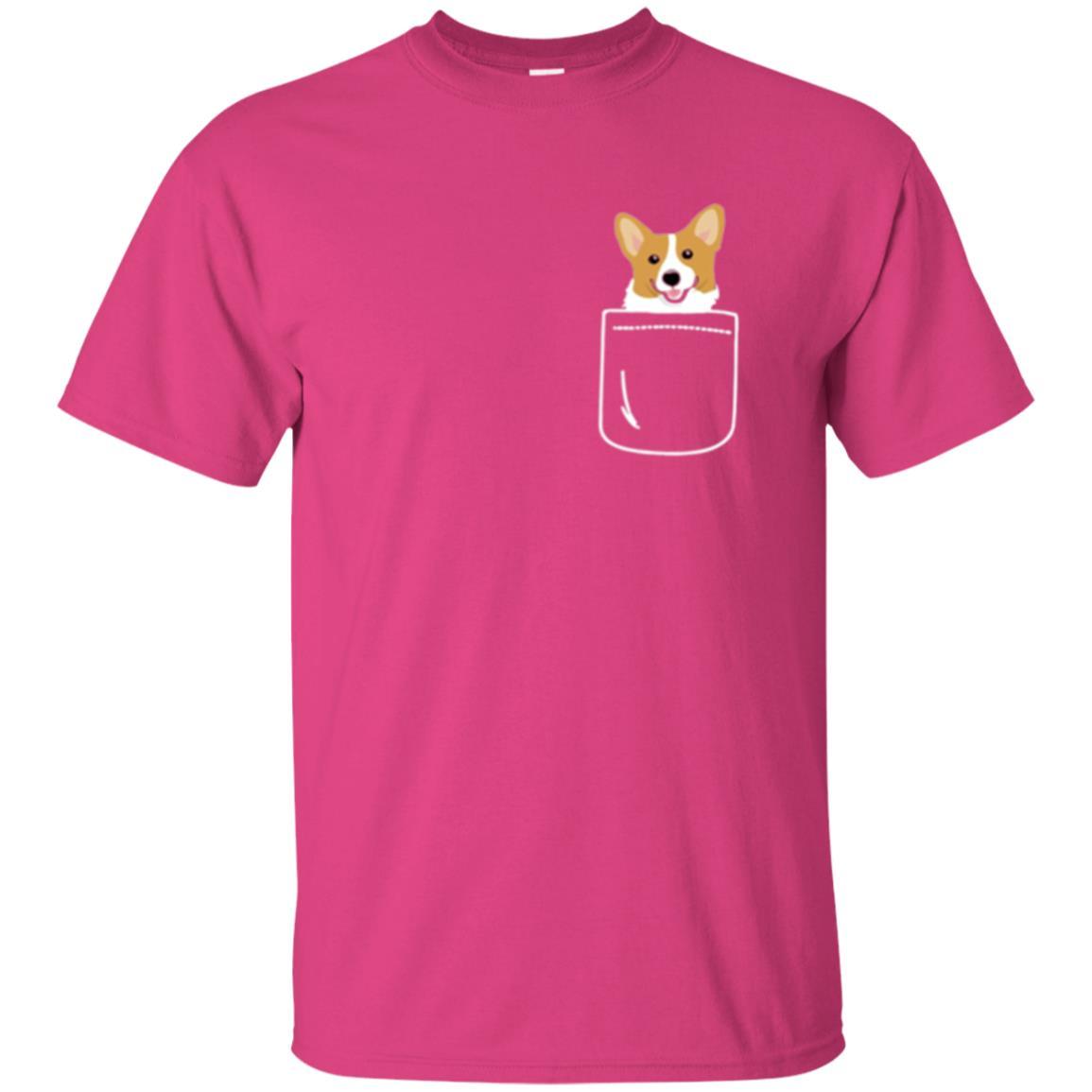 Puppy Dog Lover T-shirt Corgi In Your Front Pocket Heliconia