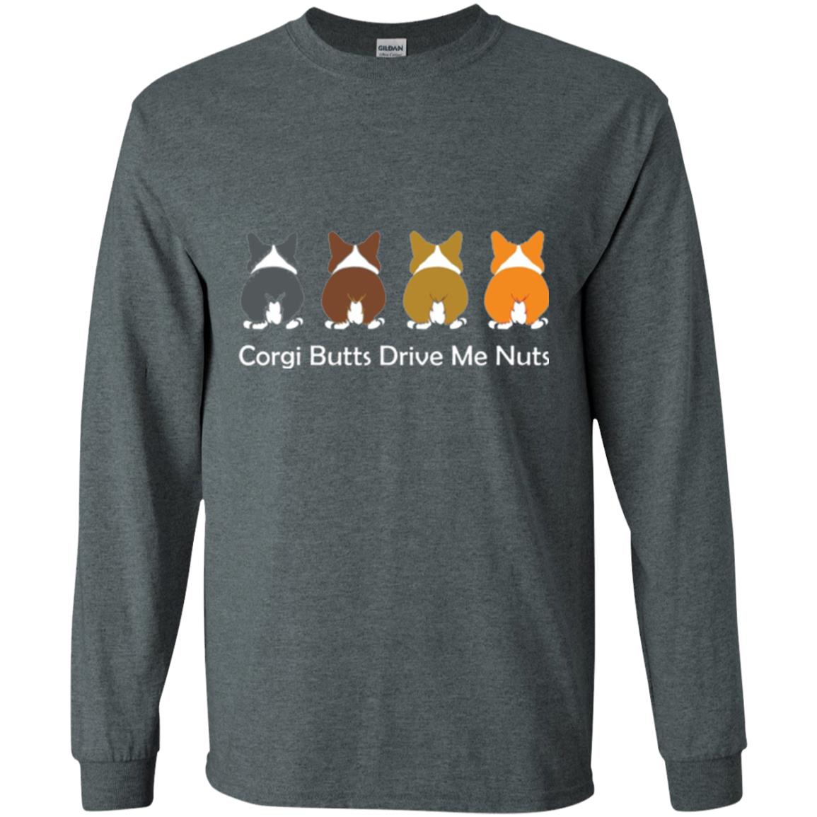Dog Lover T-shirt Corgi Butts Drive Me Nuts Dark Heather