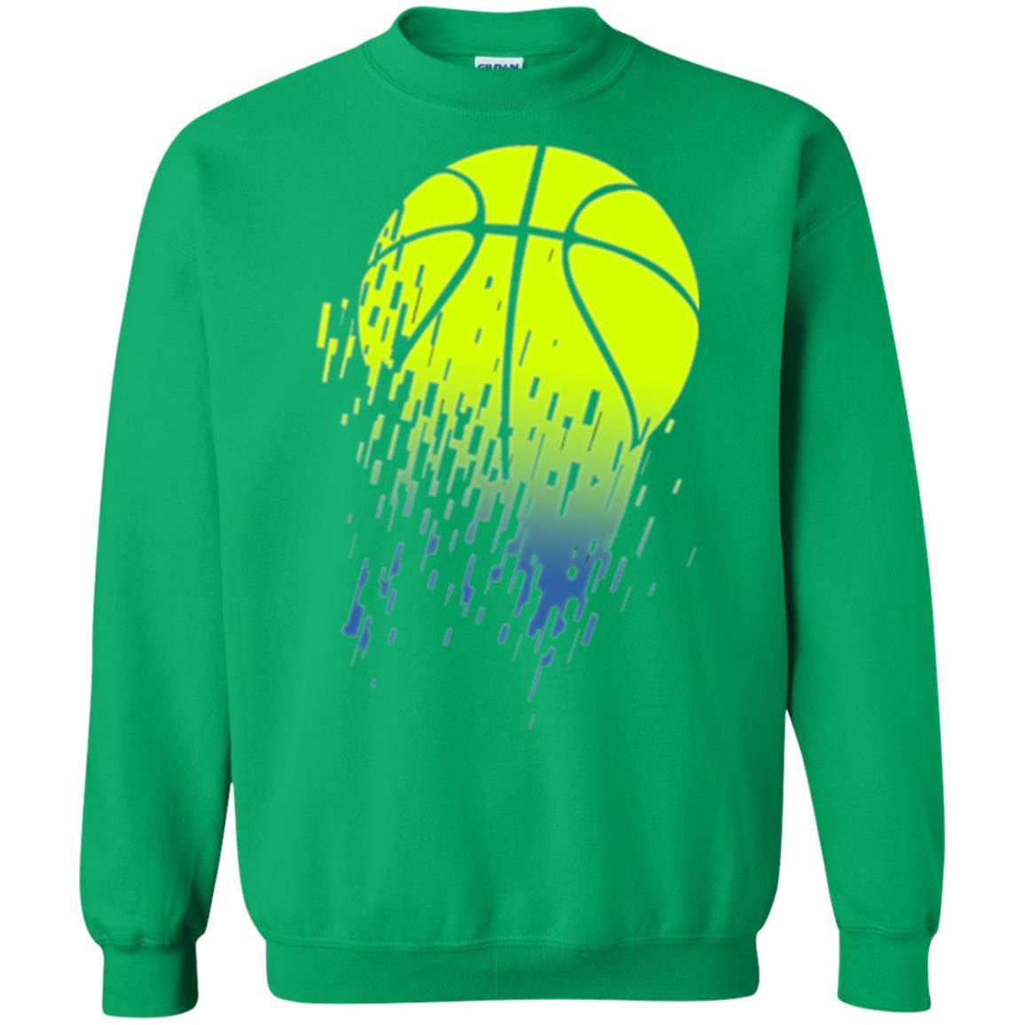 Basketball T-shirt Disintegrating Neon Green Irish Green