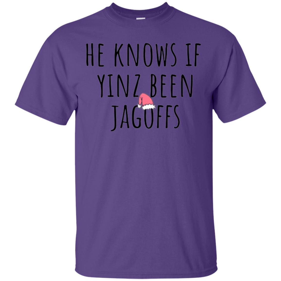 He Knows If Yinz Been Jagoffs T-Shirt Purple