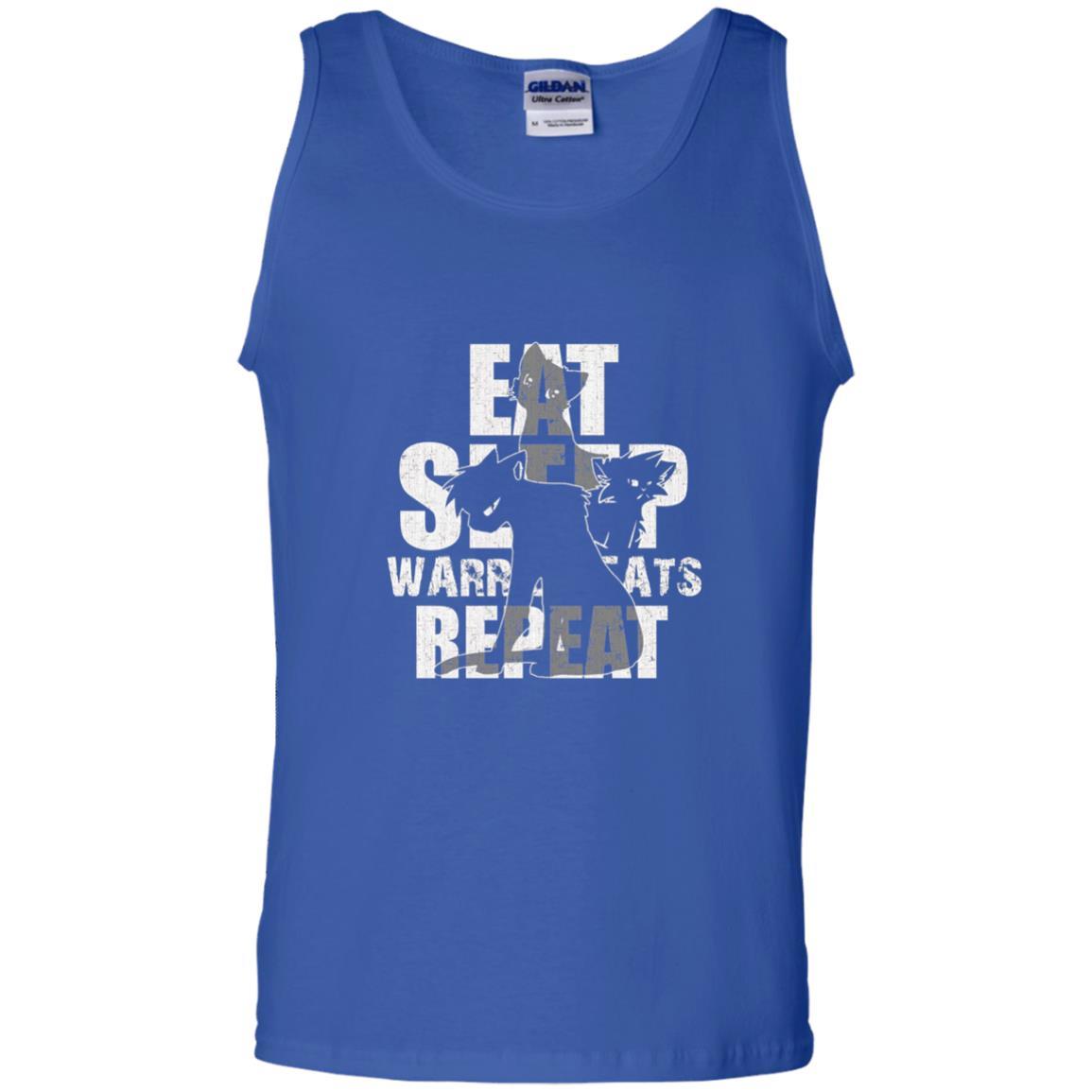 Cat Lover T-shirt Eat Sleep Warrior Cats Repeat Royal