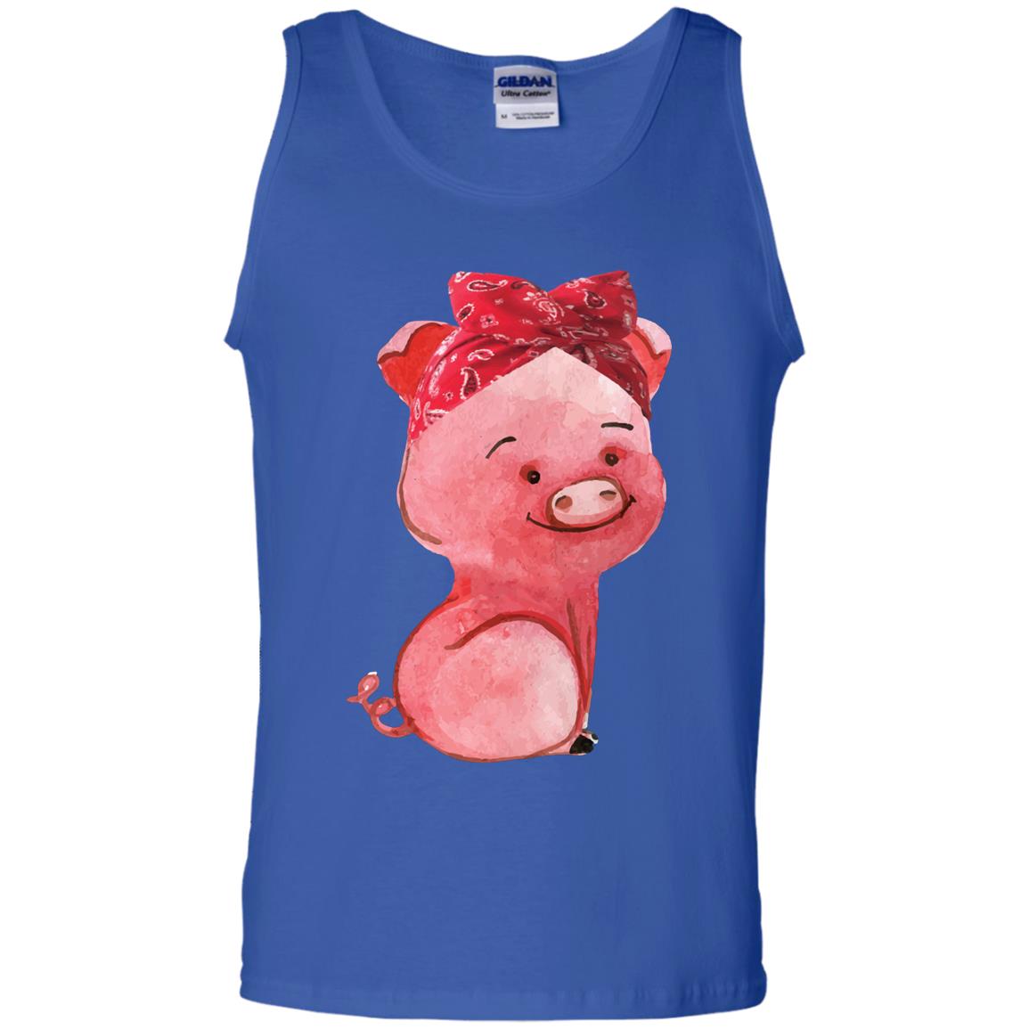 Pig Bandana Cute Pig Lovers Shirt For Girl And Women Royal