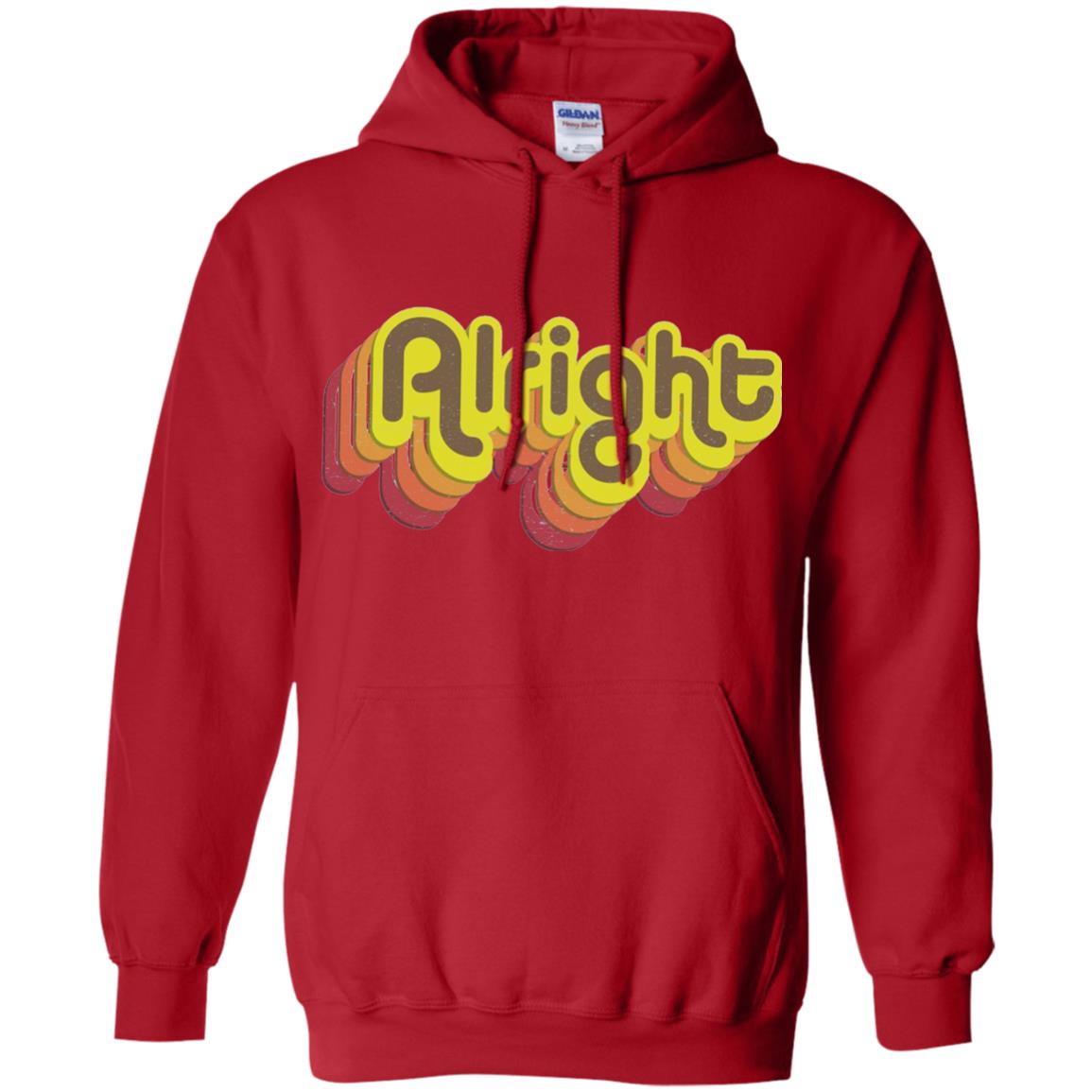 Alright Alright Shirt Funny Retro 70s Red