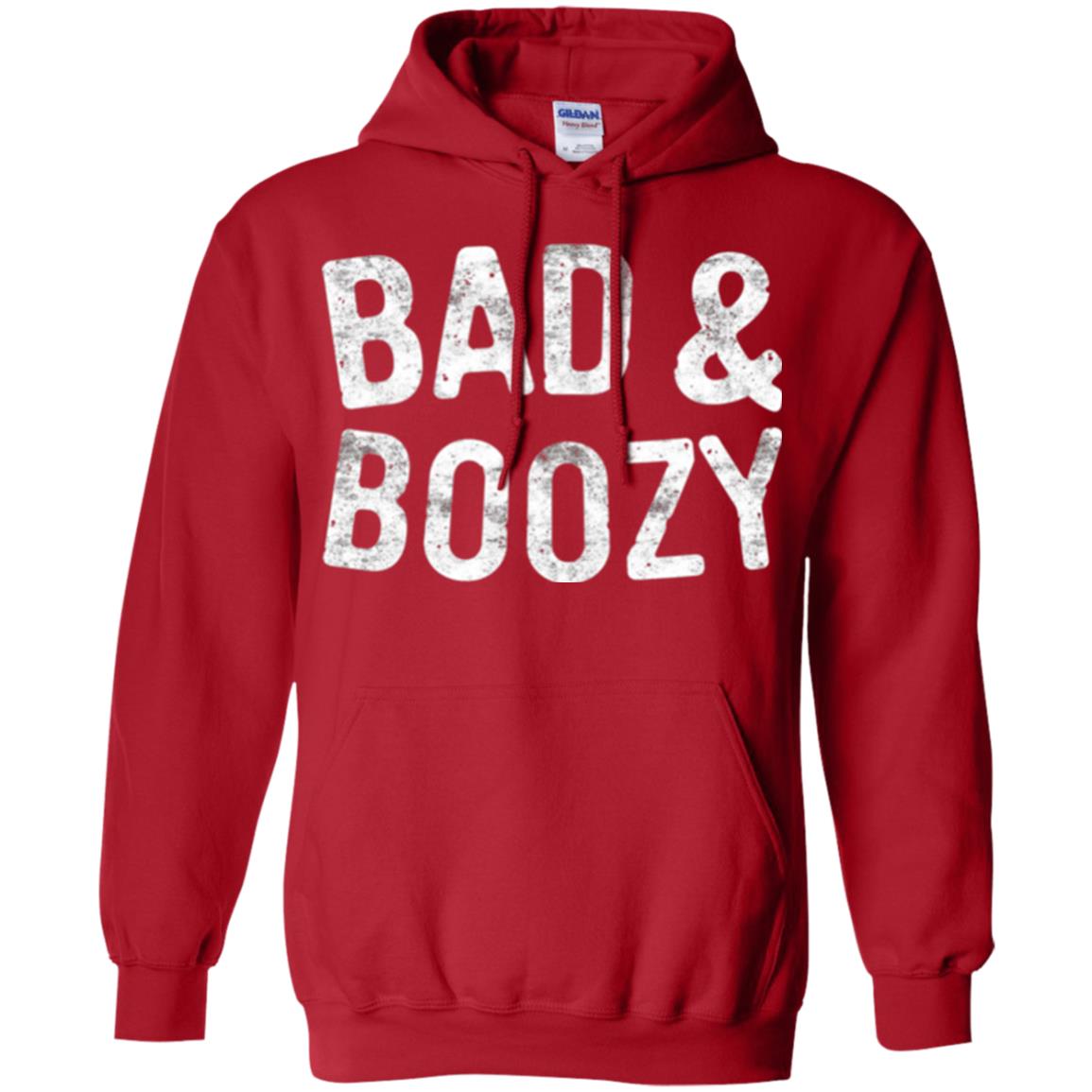 Funny Drinking T-shirt Bad And Boozy Red