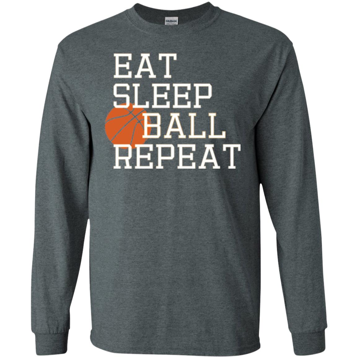 Basketball T-shirt Eat Sleep Basketball Repeat Dark Heather