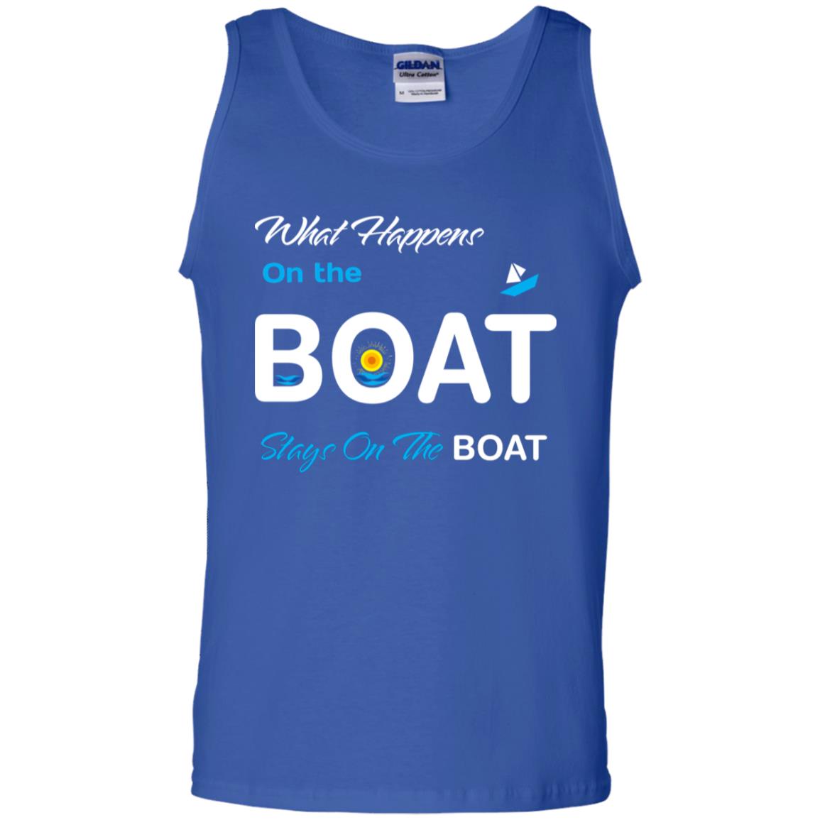 What Happens On The Boat Stay On The Boat Summer Vacation Shirt Royal