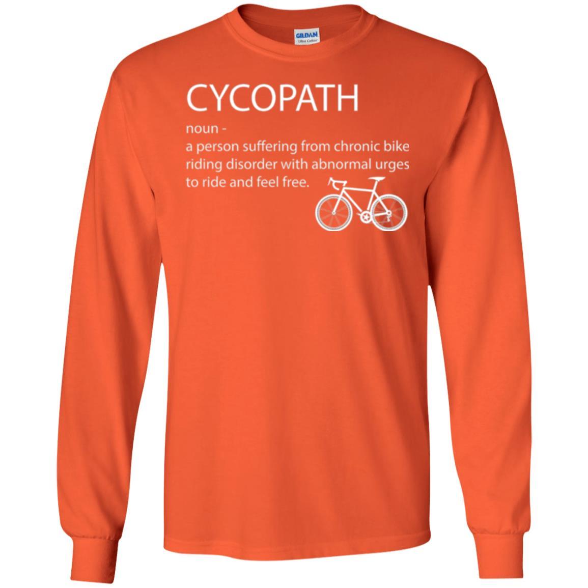 Biker T-shirt Cycopath Definition T-shirt Orange