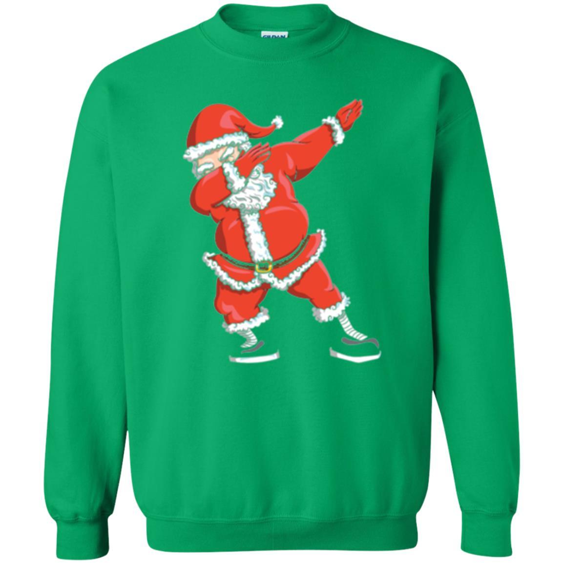 Christmas T-shirt Dabbing Santa Claus T-shirt Irish Green
