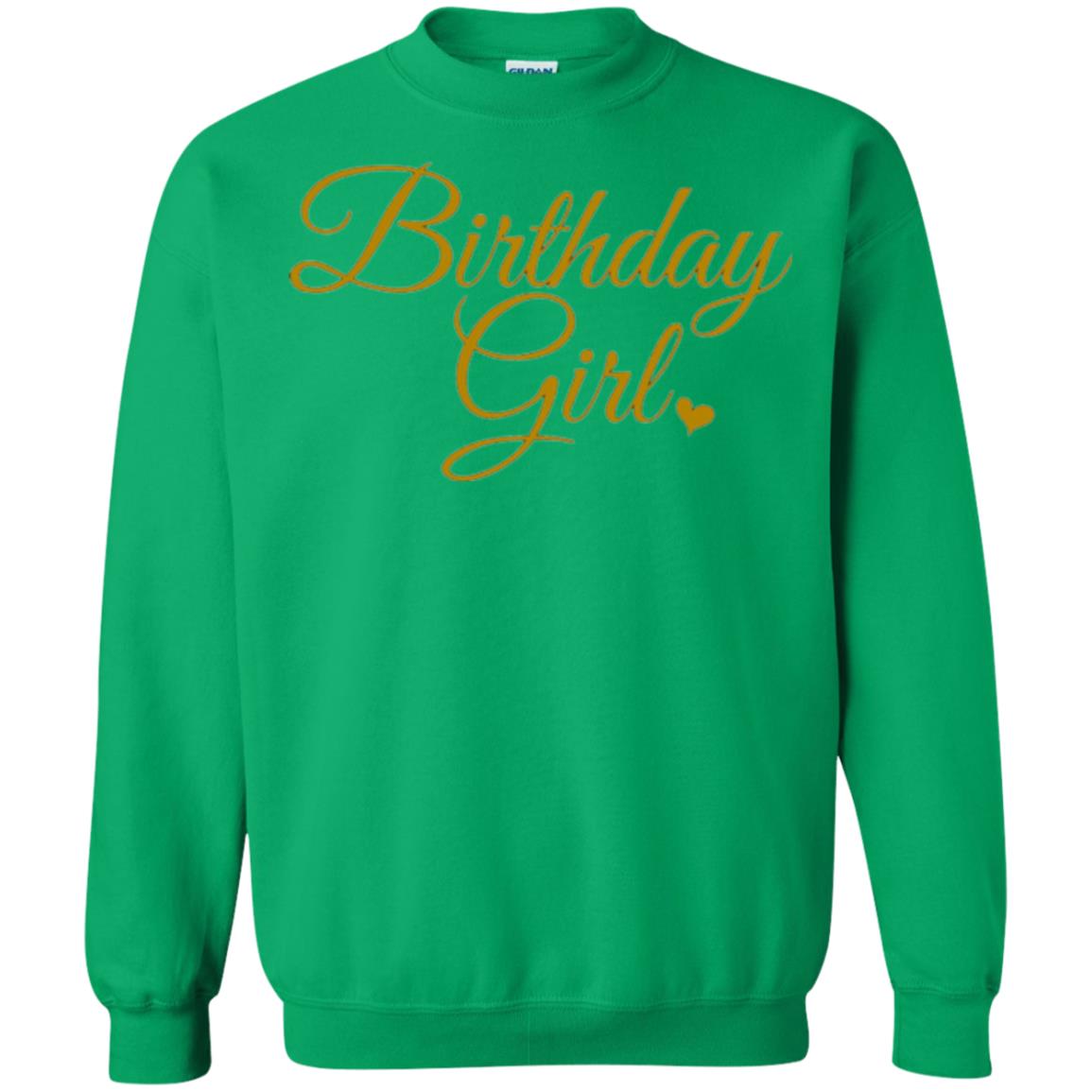Gold Birthday Girl T-shirt Irish Green