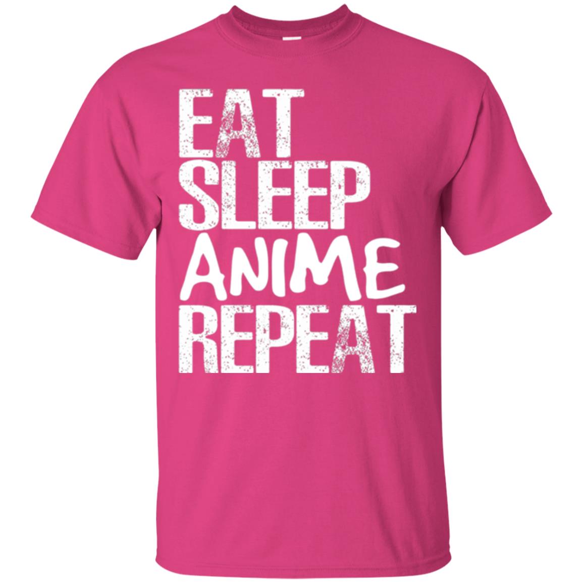 Funny Anime Binge T-shirt Eat Sleep Anime Repeat Heliconia