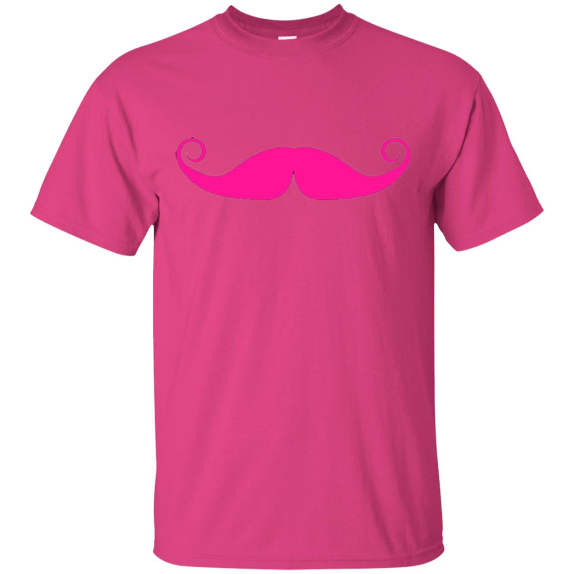 Pink Mustache T-shirt Funny Gift For Men Heliconia