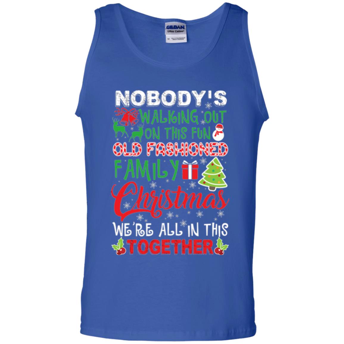Christmas T-shirt We_re All In This Together Royal