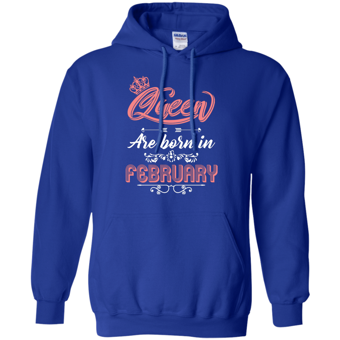 Brithday T-Shirt Queen Are Born In February Royal