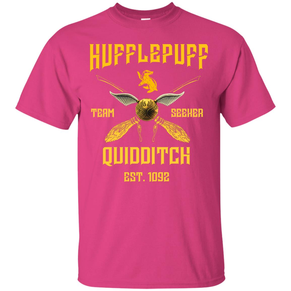 Hufflepuff Quidditch Team Seeker Est 1092 Harry Potter Shirt Heliconia