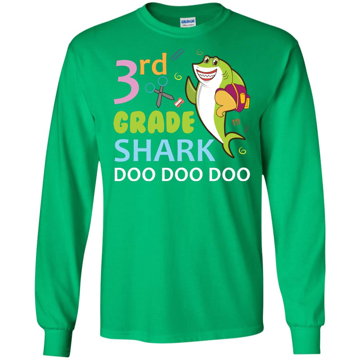 3rd Grade Shark Doo Doo Doo Back To School T-shirt Irish Green