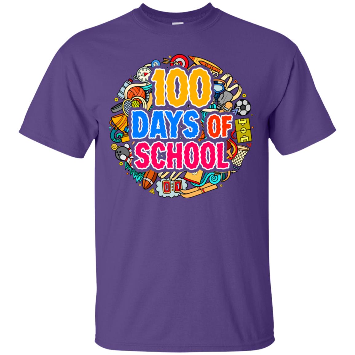 100 Days Of School Last Day Of School Shirt Purple